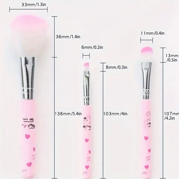 Hello Kitty Cosmetic Make Up Brush Set - Picture 3 of 9